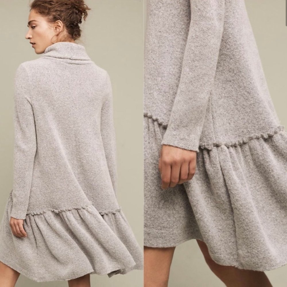 Anthropologie x Moth Eira Turtleneck Sweater Dress